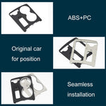 Scatola portaoggetti per controllo centrale in fibra di carbonio per auto, copertura rotonda 2046800107 per Mercedes-Benz Classe C W204 2007-2014, guida a sinistra, Round Carbon Fiber