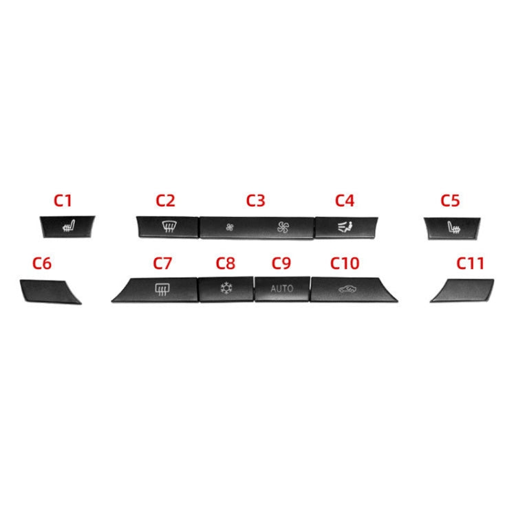 Pulsante interruttore pannello condizionatore auto 11 pulsanti 61319313923 per BMW F10 / F07 / F02, 11-button