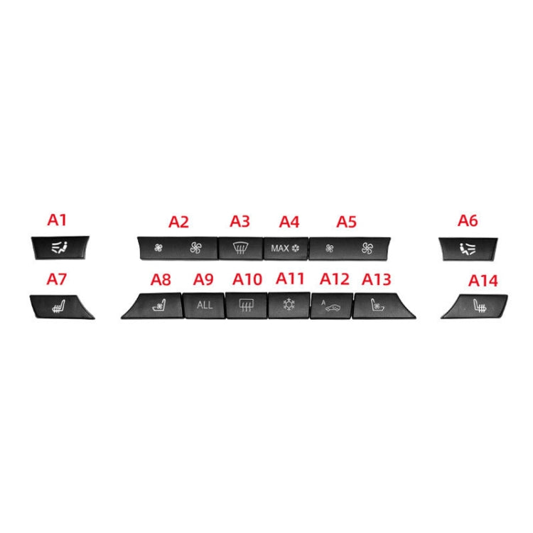 Pulsante interruttore pannello condizionatore auto 14 pulsanti 61319313923 per BMW F10 / F07 / F02, 14-button
