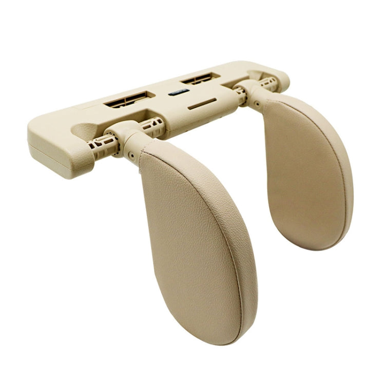 Cuscino del sedile con cuscino per poggiatesta in memory foam a forma di U regolabile per auto A02, A02 (Black), A02 (Beige)