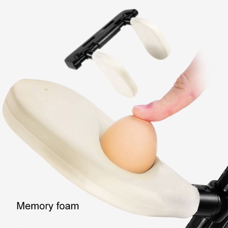 Cuscino del sedile con cuscino per poggiatesta in memory foam a forma di U regolabile per auto A02, A02 (Black), A02 (Beige)