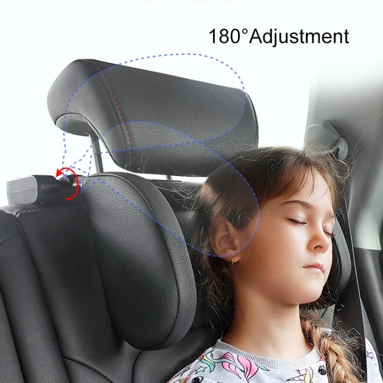 Cuscino del sedile con cuscino per poggiatesta in memory foam a forma di U regolabile per auto A02, A02 (Black), A02 (Beige)
