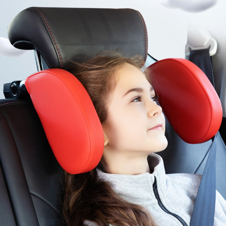 A03 Cuscino del sedile con cuscino per poggiatesta in memory foam a forma di U per auto regolabile, A03 (Brown), A03 (Red), A03 (Beige), A03 (Grey), A03 (Black)