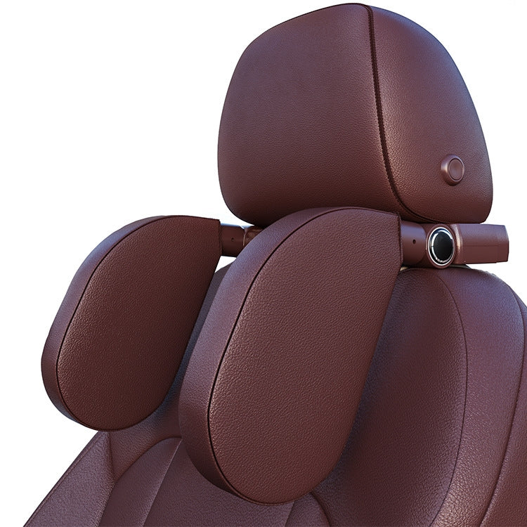 A05 Cuscino del sedile regolabile per poggiatesta in memory foam a forma di U per auto con gancio e supporto per cellulare, A05 (Beige), A05 (Brown), A05 (Red), A05 (Grey), A05 (Black), A05 (Coffee)