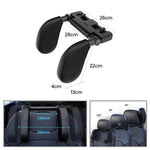A05 Cuscino del sedile regolabile per poggiatesta in memory foam a forma di U per auto con gancio e supporto per cellulare, A05 (Beige), A05 (Brown), A05 (Red), A05 (Grey), A05 (Black), A05 (Coffee)