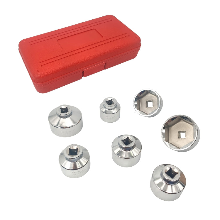 ZK-077 Kit di strumenti per set di chiavi a bussola per tappo filtro olio per alloggiamento cartuccia 7 in 1 per auto, ZK-077
