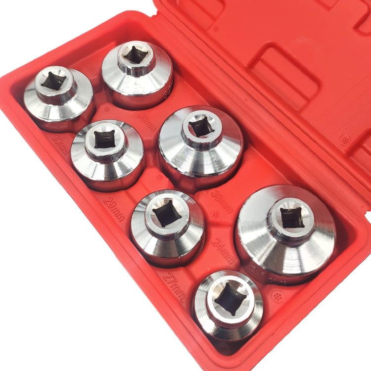 ZK-077 Kit di strumenti per set di chiavi a bussola per tappo filtro olio per alloggiamento cartuccia 7 in 1 per auto, ZK-077