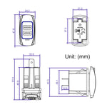Caricabatterie per cellulare fronte-retro da auto 4.8A, 4.8A