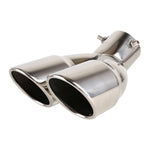 Tubo di punta del silenziatore di scarico a gomito in acciaio inossidabile per styling auto universale, diametro interno: 6 cm, Elbow Inside Diameter: 6cm (Grey), Elbow Inside Diameter: 6cm (Blue), Elbow Inside Diameter: 6cm (Silver)