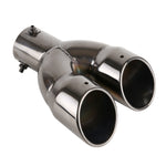 Tubo di punta del silenziatore di scarico dritto in acciaio inossidabile per styling auto universale, diametro interno: 6 cm, Straight Inside Diameter: 6cm (Grey), Straight Inside Diameter: 6cm (Blue), Straight Inside Diameter: 6cm(Silver)