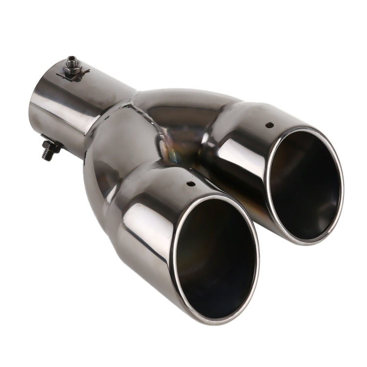 Tubo di punta del silenziatore di scarico dritto in acciaio inossidabile per styling auto universale, diametro interno: 6 cm, Straight Inside Diameter: 6cm (Grey), Straight Inside Diameter: 6cm (Blue), Straight Inside Diameter: 6cm(Silver)