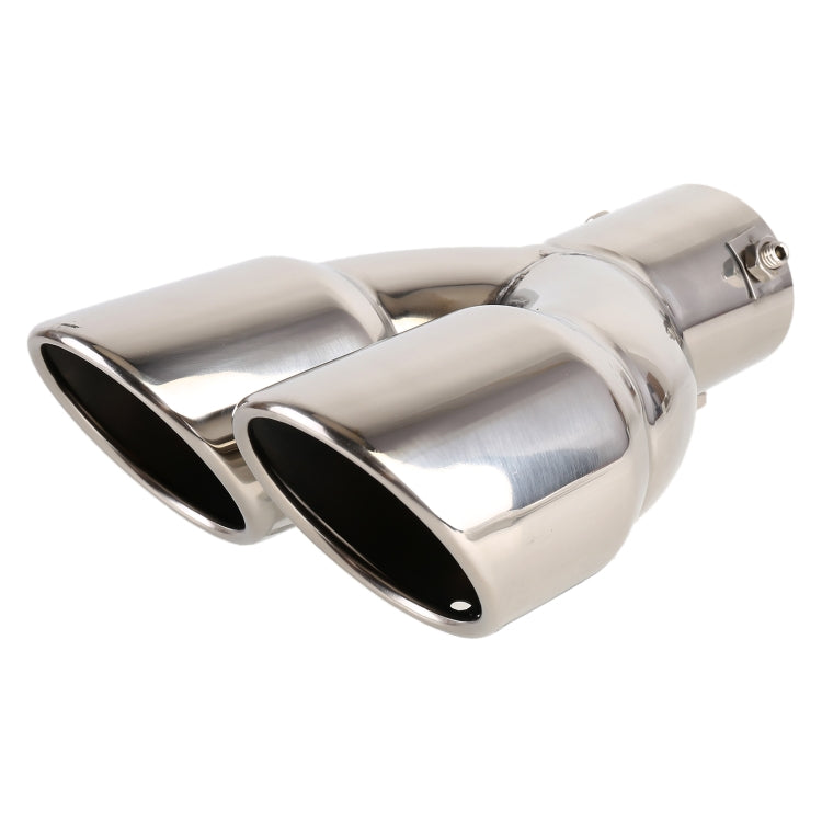 Tubo di punta del silenziatore di scarico dritto in acciaio inossidabile per styling auto universale, diametro interno: 6 cm, Straight Inside Diameter: 6cm (Grey), Straight Inside Diameter: 6cm (Blue), Straight Inside Diameter: 6cm(Silver)