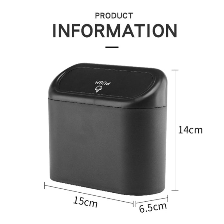 Contenitore per bidone della spazzatura per veicoli Organizzatore per bidone della spazzatura Contenitore per spazzatura montato su auto, Trash Can Bin
