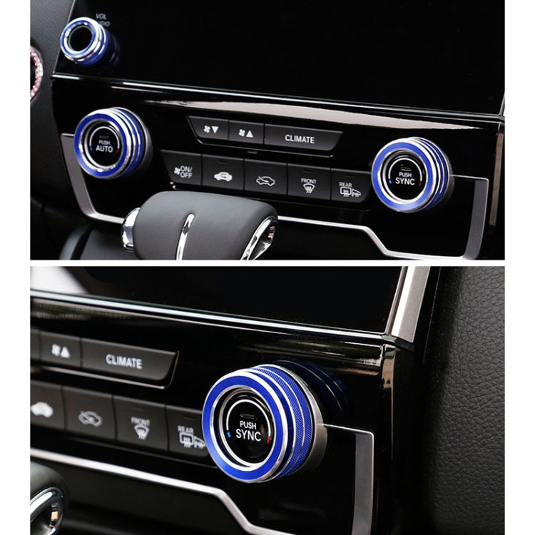 Custodia con pomello per condizionatore d'aria in metallo per auto da 3 pezzi per Honda CR-V 2017-2021, For Honda CR-V 2017-2021 (Blue), For Honda CR-V 2017-2021 (Red), For Honda CR-V 2017-2021 (Silver)