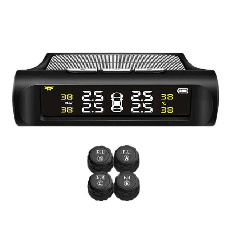 YB-Q0248 Rilevatore di monitoraggio della pressione dei pneumatici esterno solare wireless per auto universale, YB-Q0248