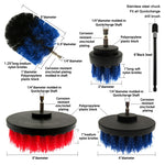 Set di testine per spazzole per trapano elettrico disincrostanti per la pulizia dei vetri delle finestre 4 in 1, consegna casuale dei colori, 4 in 1
