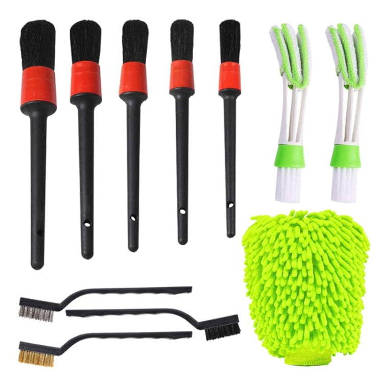 Set di spazzole per pulizia autolavaggio 11 in 1, consegna colore casuale, 11 in 1