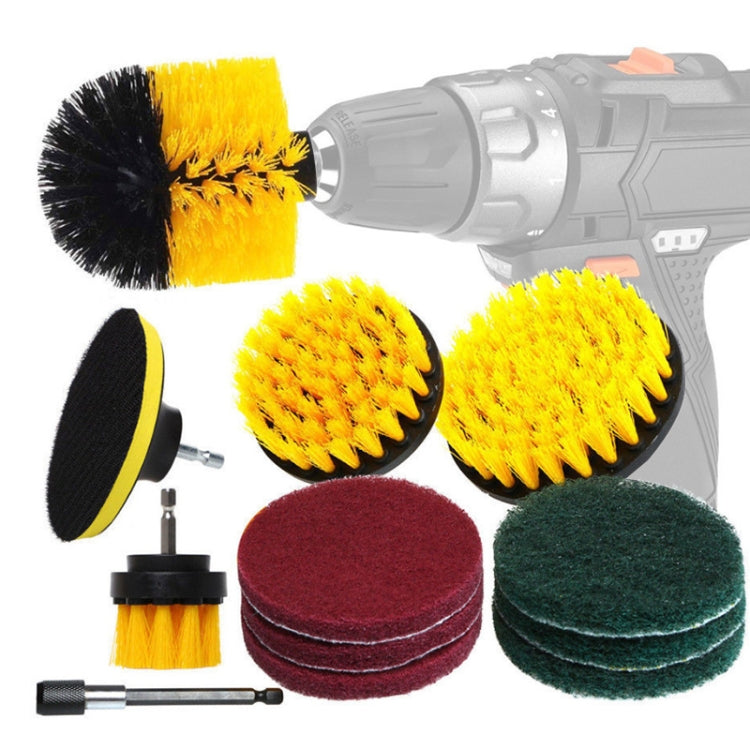 Set di testine per trapano elettrico disincrostante per la pulizia dei vetri delle finestre, pavimenti, pareti, 12 in 1, consegna a colori casuale, 12 in 1, Random Color Delivery