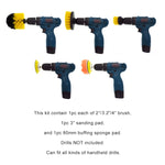 Set di testine per trapano elettrico disincrostante per la pulizia dei vetri delle finestre, pavimenti, pareti, 12 in 1, consegna a colori casuale, 12 in 1, Random Color Delivery