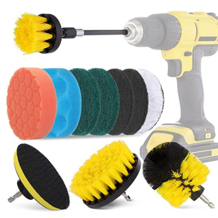 Set 12 in 1 testine spazzole per trapano pulizia 4 pollici