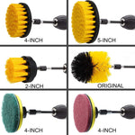 14 in 1 spugna abrasiva da 4 pollici per pavimenti, pareti, vetri, pulizia, disincrostazione, set di testine per spazzole per trapano elettrico, consegna colore casuale, 14 in 1