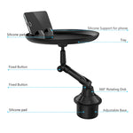 Tavolo multifunzione portabicchieri auto con supporto smartphone