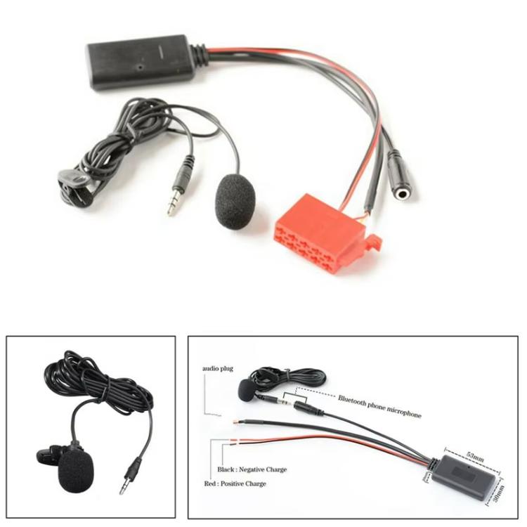 Cablaggio cavo audio Bluetooth AUX per auto + MIC per Mercedes-Benz Special di abaecker BE2210/BE1650, For Mercedes-Benz Special by abaecker BE2210/BE1650