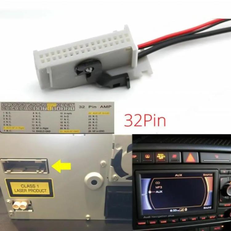 Auto RNS-E 32PIN Bluetooth Musica AUX Cavo audio digitale per Audi A3 A4 A6 A8 TT R8, For Audi A3