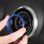 Set 4 Anelli Decorativi in Metallo per Bocchetta Aria Audi A1