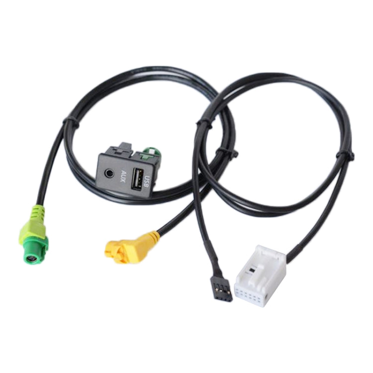 Supporto per interruttore USB AUX per auto + cablaggio per Volkswagen Magotan / Touran / Polo / Touran RCD510/310+/300+, For Volkswagen Magotan