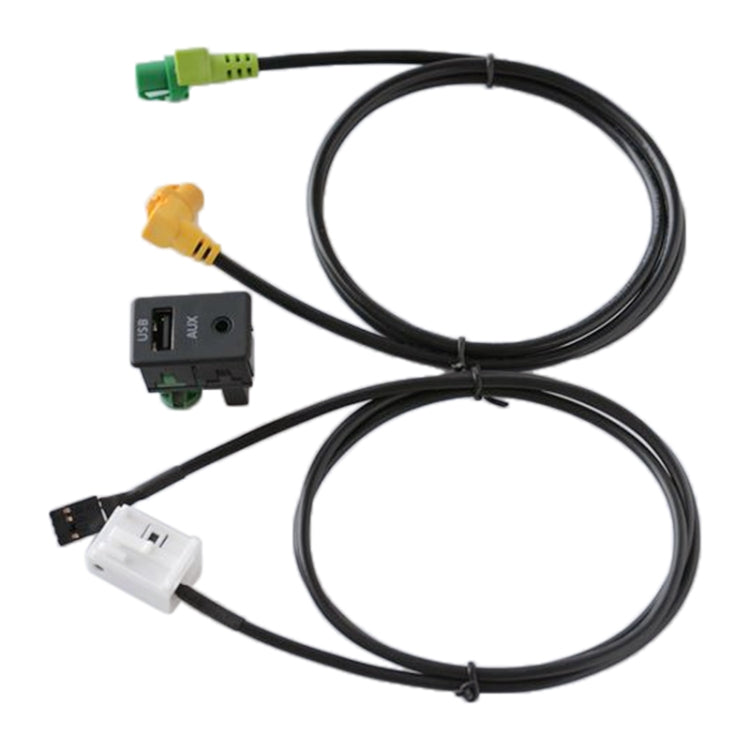 Supporto per interruttore USB AUX per auto + cablaggio per Volkswagen Magotan / Touran / Polo / Touran RCD510/310+/300+, For Volkswagen Magotan