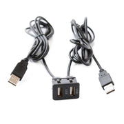 Supporto per interruttore per cavo di ricarica con doppia interfaccia USB modificata universale per auto per Alpine / Pioneer, USB+USB