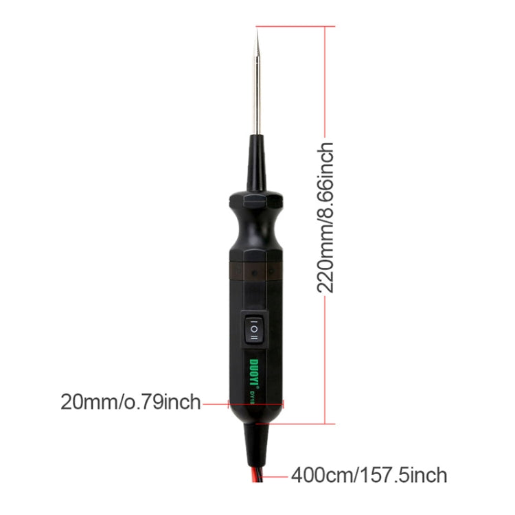 Voltmetro di corrente DUOYI DY18 per sonda tester di circuito per auto 12V 24V, DY18