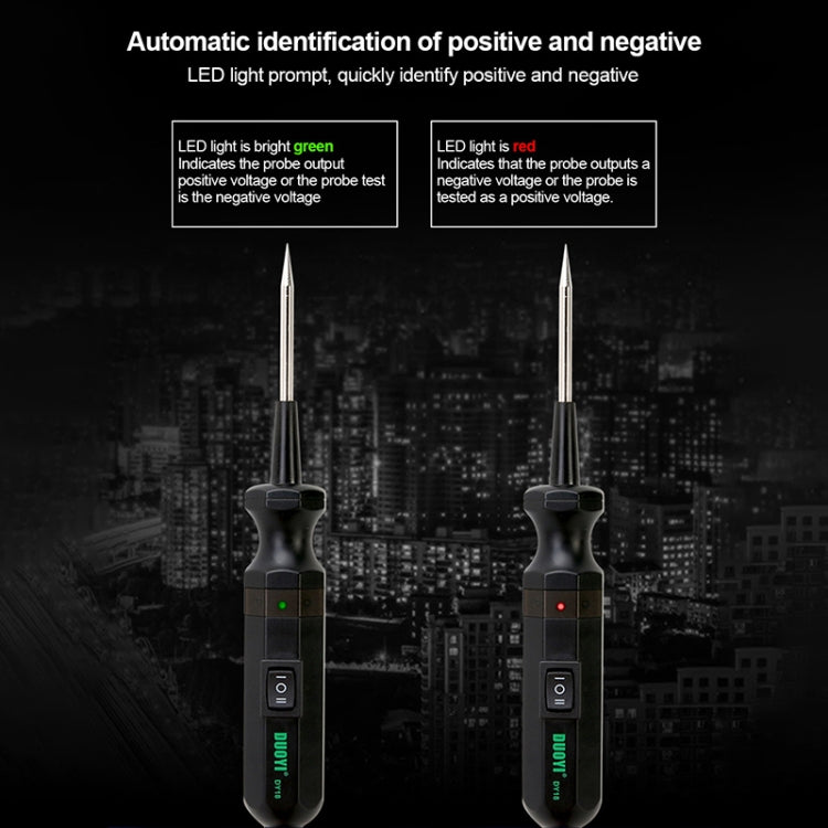 Voltmetro di corrente DUOYI DY18 per sonda tester di circuito per auto 12V 24V, DY18