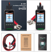 Tester per batteria per auto DUOYI DY222 12V / 24V, DY222
