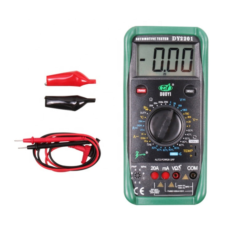 DUOYI DY2201 Misuratore universale automatico per manutenzione multifunzione per auto digitale ad alta precisione, DY2201
