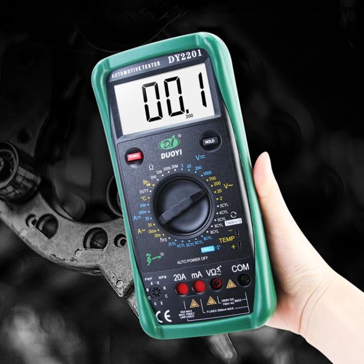 DUOYI DY2201 Misuratore universale automatico per manutenzione multifunzione per auto digitale ad alta precisione, DY2201