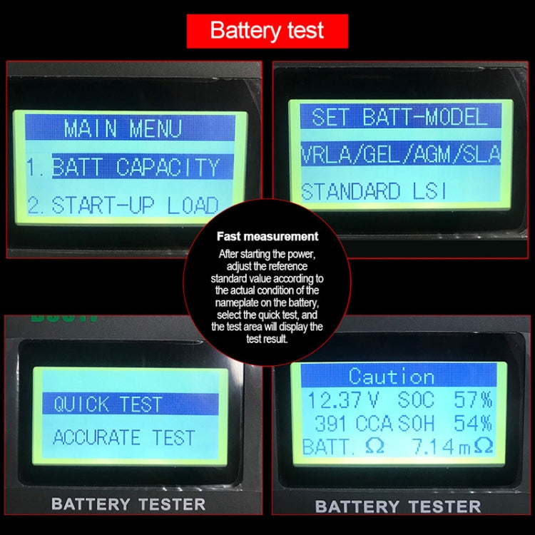 Tester batteria auto DUOYI DY3015C 24V con display LCD