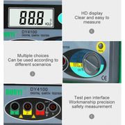 Tester di resistenza del misuratore di resistenza di terra digitale ad alta precisione DUOYI DY4100, DY4100