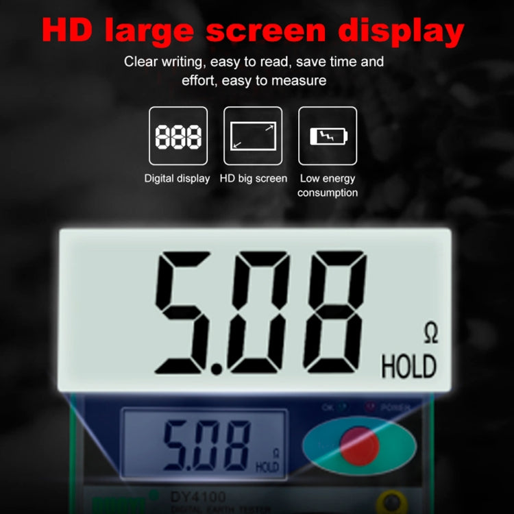 Tester di resistenza del misuratore di resistenza di terra digitale ad alta precisione DUOYI DY4100, DY4100
