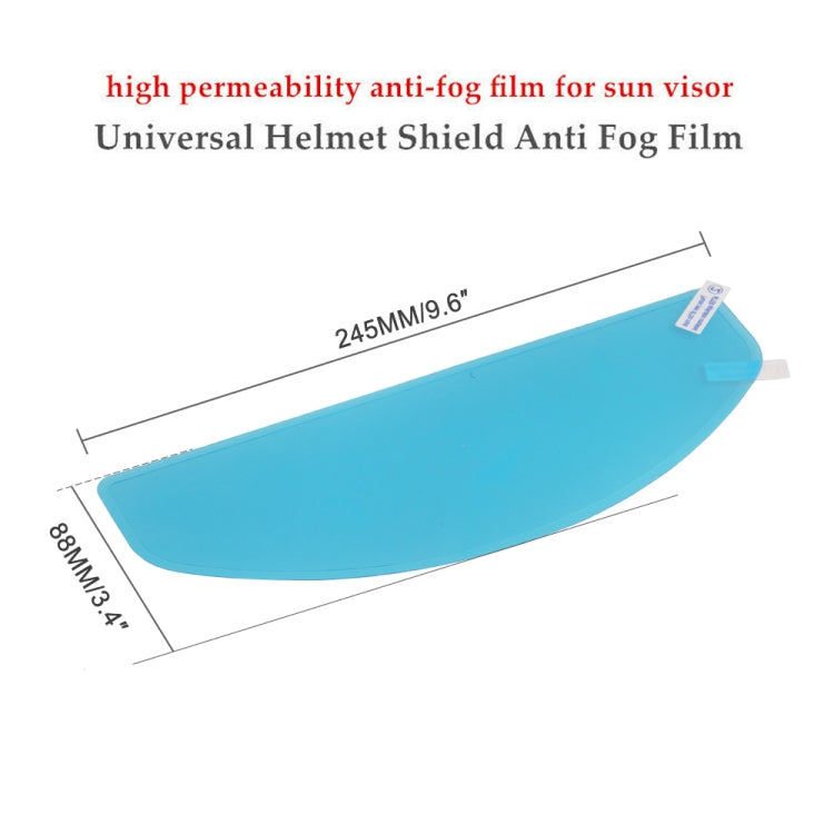 Pellicola antipioggia per casco moto con parasole 25x9 cm