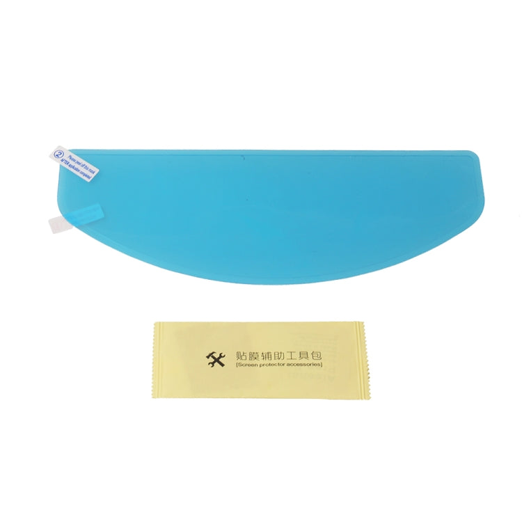 Pellicola antipioggia per casco moto con parasole 25x9 cm