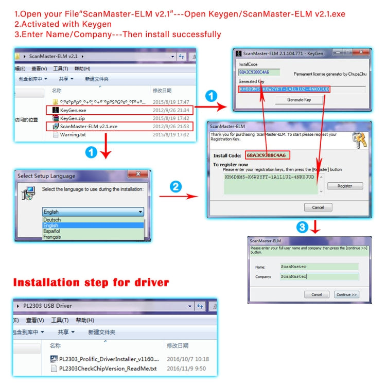 Scanner diagnostico per guasti auto USB OBD ELM327 V1.5 con chip CH340T, ELM327 V1.5 with CH340T Chip