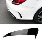 Striscia adesiva decorativa per lama del coltello a vento per paraurti posteriore per auto per Mercedes-Benz Classe C W205, Rear Wind Knife For Mercedes-Benz C Class(Black), Rear Wind Knife For Mercedes-Benz C Class(Carbon Fiber Black)
