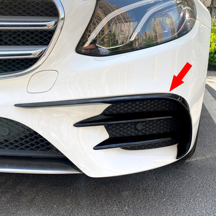 Striscia adesiva decorativa per coltello a vento anteriore per auto per Mercedes-Benz Classe E W213 2016-2020/E200/E260/E300, Wind Knife For Mercedes-Benz E Class(Black), Wind Knife For Mercedes-Benz E Class(Carbon Fiber Black)