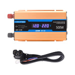 Carmaer Convertitore di potenza per uso domestico con doppio display digitale multifunzione per auto da 48 V a 220 V 500 W, 48V to 220V 500W