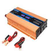 Carmaer Convertitore di potenza per uso domestico con doppio display digitale multifunzione per auto da 12V a 220V 1200W, 12V to 220V 1200W
