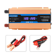 Carmaer Convertitore di potenza per uso domestico con doppio display digitale multifunzione per auto da 12V a 220V 1200W, 12V to 220V 1200W