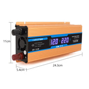 Carmaer Convertitore di potenza per uso domestico con doppio display digitale multifunzione per auto da 12V a 220V 1600W, 12V to 220V 1600W