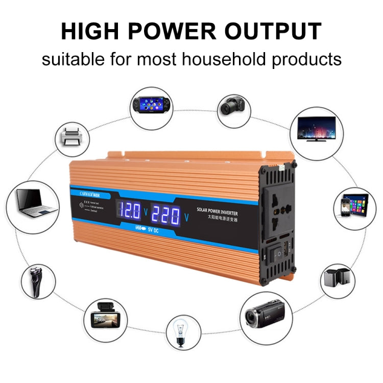 Convertitore di potenza 12V a 220V 2200W con doppio display digit